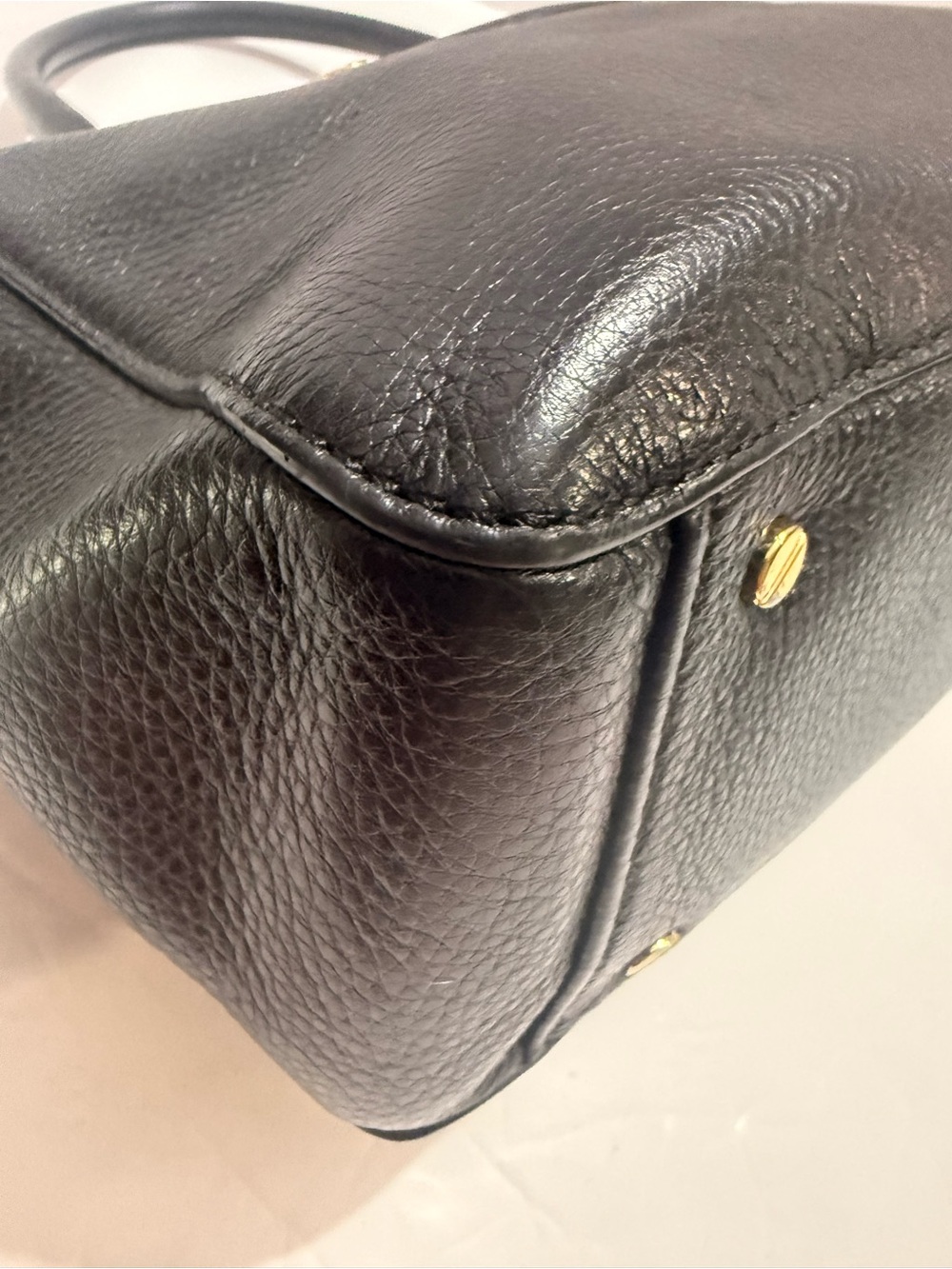 Tory Burch Amanda Black Pebbled Leather Satchel Crossbody Bag - Picture 7 of 12